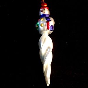 Snowman Ice-cycle Christmas ornament